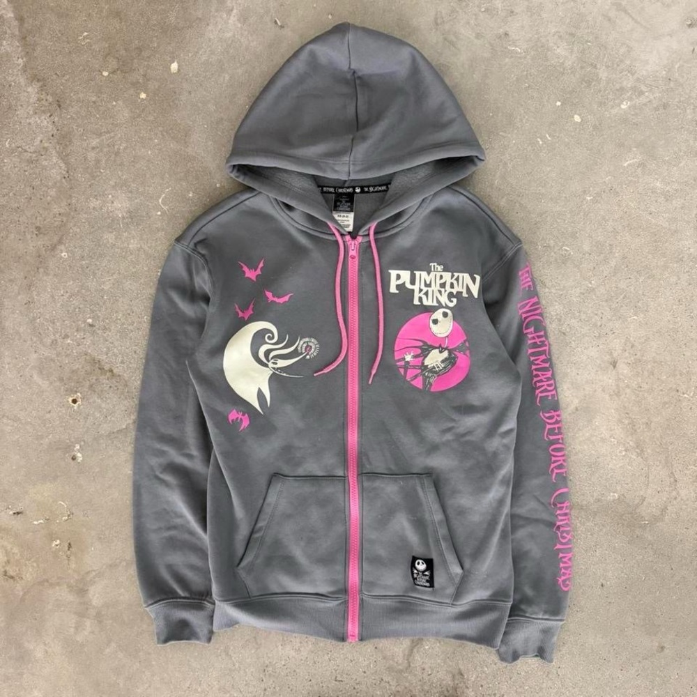 Gray and PinkHoodie - The Nightmare Before Christmas XS - Picture 1 of 4